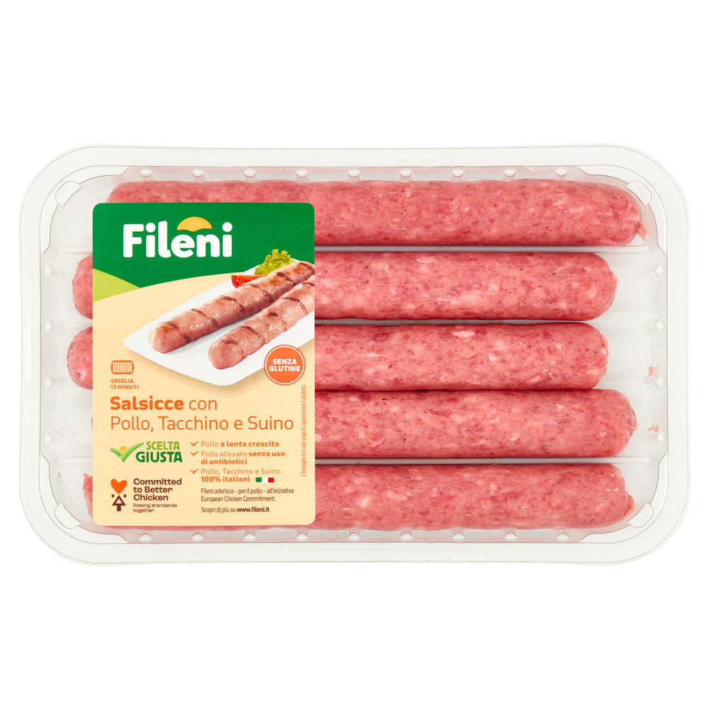 SALSICCIA DI POLLO E TACCHINO CON SUINO ATP 360 G FILENI - 1