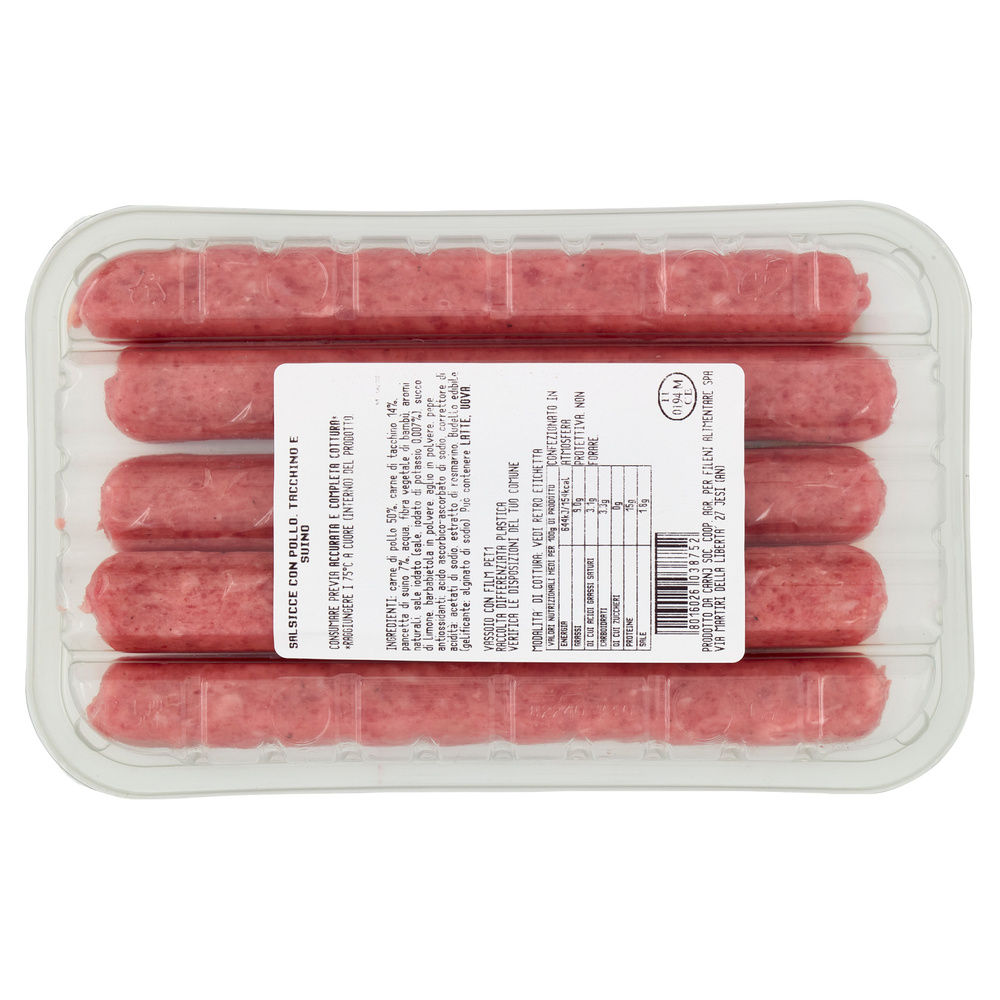 SALSICCIA DI POLLO E TACCHINO CON SUINO ATP 360 G FILENI - 5