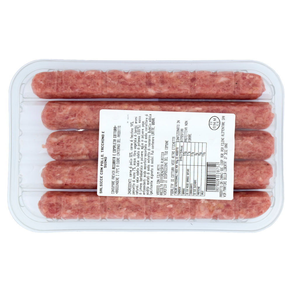 SALSICCIA DI POLLO E TACCHINO CON SUINO ATP 360 G FILENI - 9