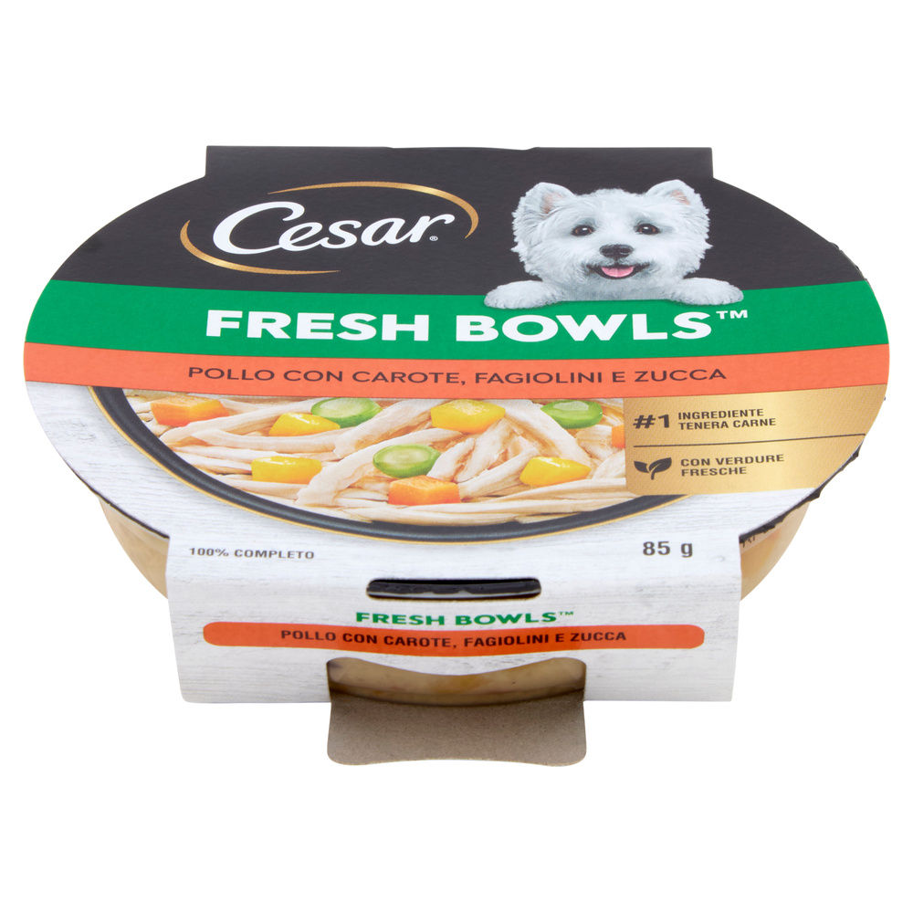 UMIDO CANE CESAR FRESH BOWLS POLLO CAROTE VASHETTA G 85 - 7