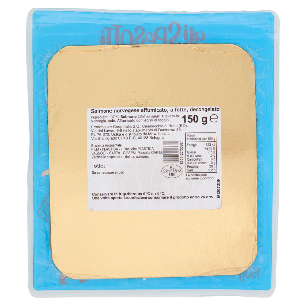 SALMONE AFFUMICATO NORVEGESE GLI SPESOTTI COOP G 150 - 3