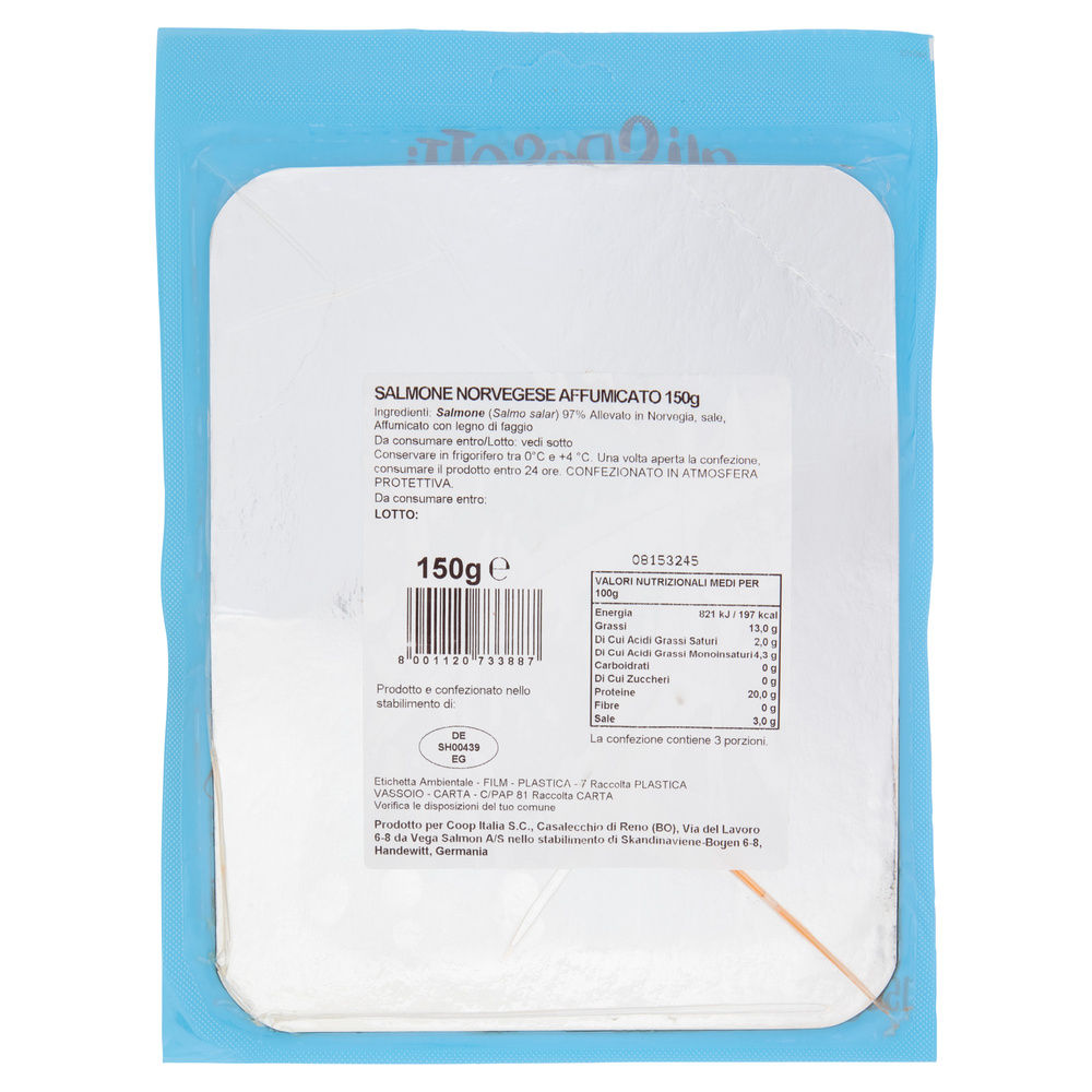 SALMONE AFFUMICATO NORVEGESE GLI SPESOTTI COOP G 150 - 8