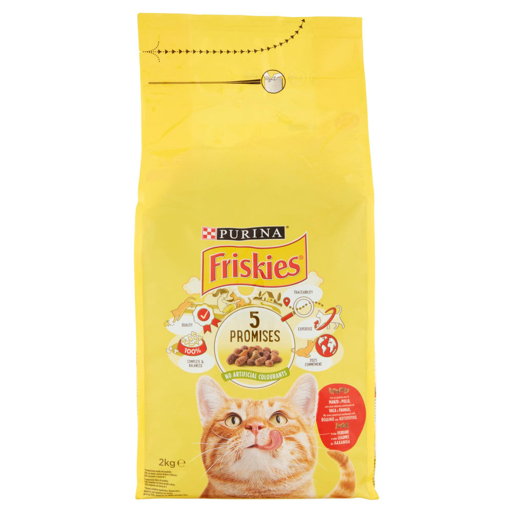 CROCCANTINI GATTO FRISKIES MANZO POLLO VERDURE SACC. KG.2 - 4