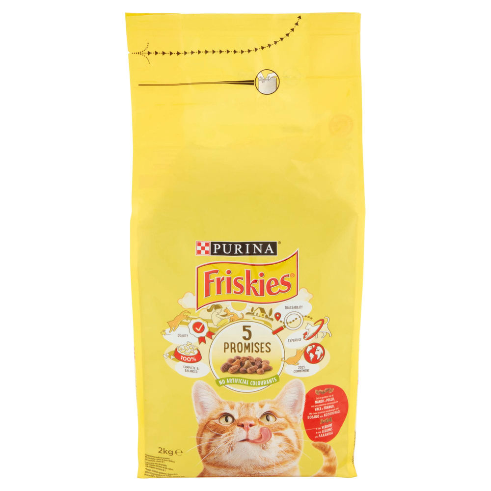 CROCCANTINI GATTO FRISKIES MANZO POLLO VERDURE SACC. KG.2 - 3