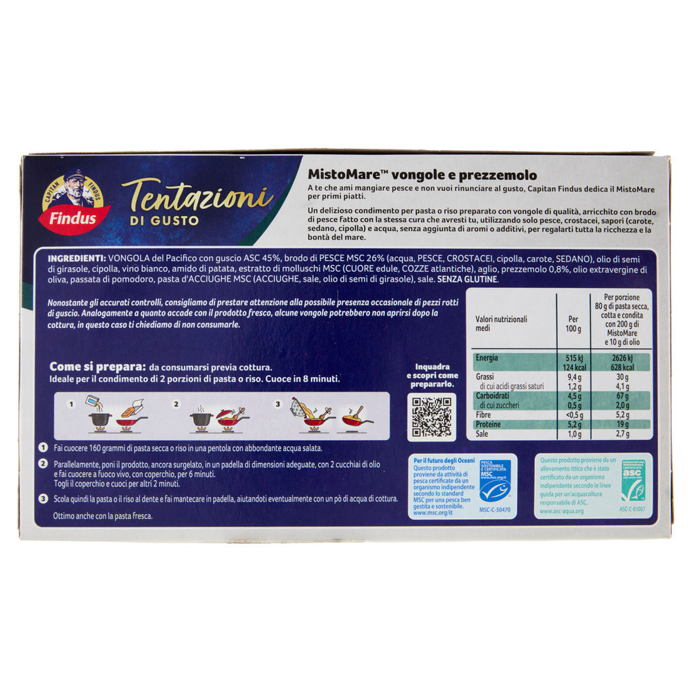 MISTO MARE VONGOLE E PREZZEMOLO CAPITAN FINDUS G 400 - 5