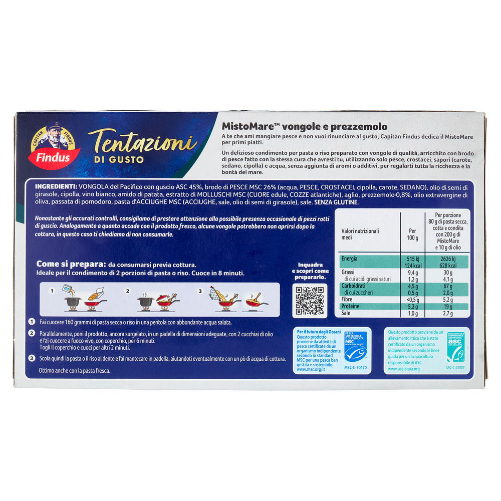 MISTO MARE VONGOLE E PREZZEMOLO CAPITAN FINDUS G 400 - 12