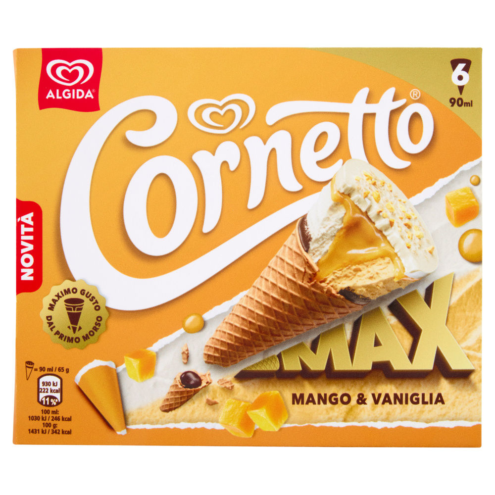 CORNETTO MAX MANGO NEW ALGIDA X6 90 G 390 - 0