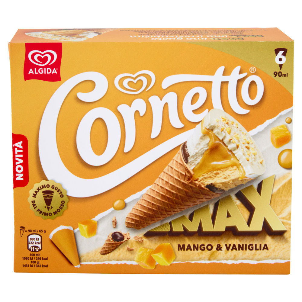 CORNETTO MAX MANGO NEW ALGIDA X6 90 G 390 - 1