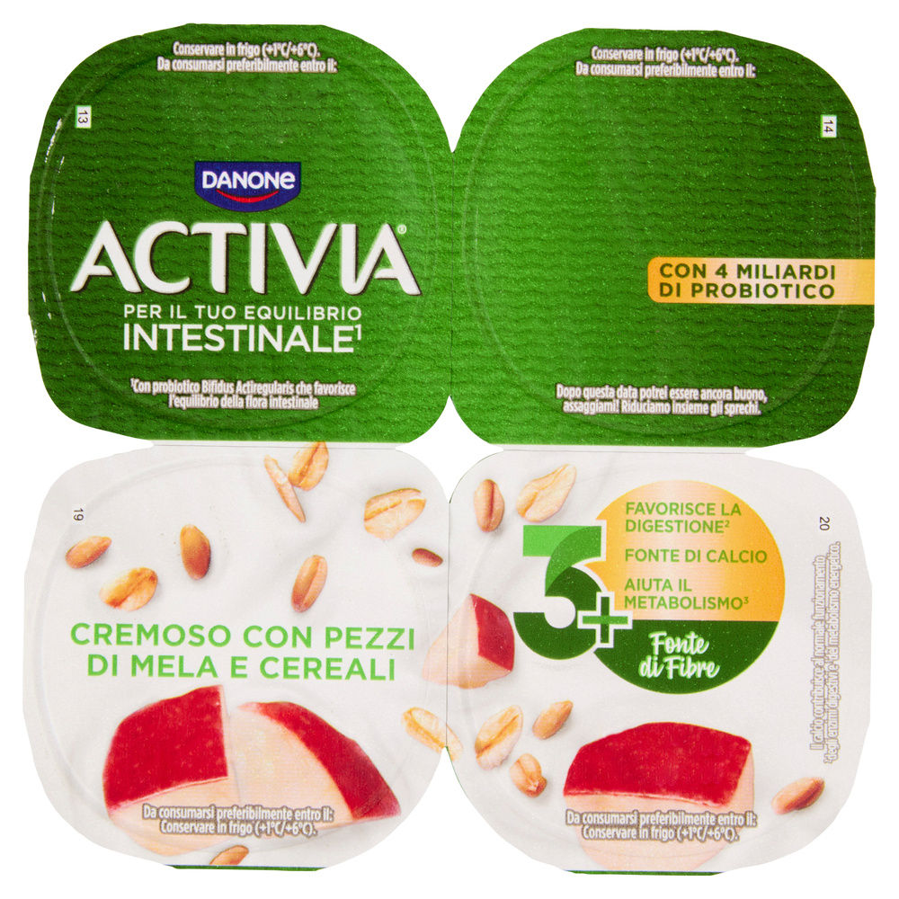 ACTIVIA FIBRE MELA E CEREALI 4X125 G - 2