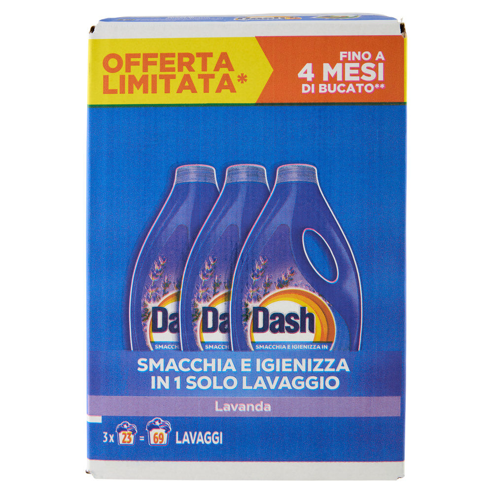 DETERSIVO LAVATRICE LIQUIDO DASH LAVANDA 3X23LAV L 3,105 - 1