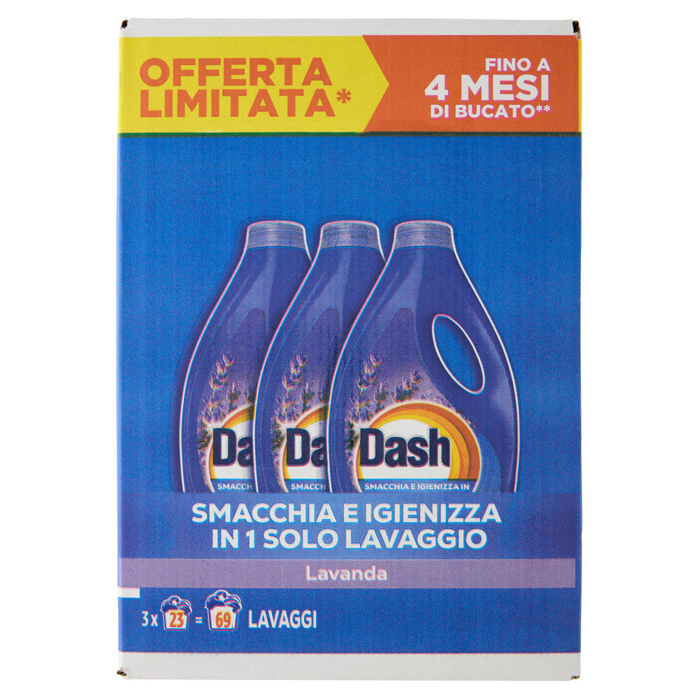 DETERSIVO LAVATRICE LIQUIDO DASH LAVANDA 3X23LAV L 3,105 - 2