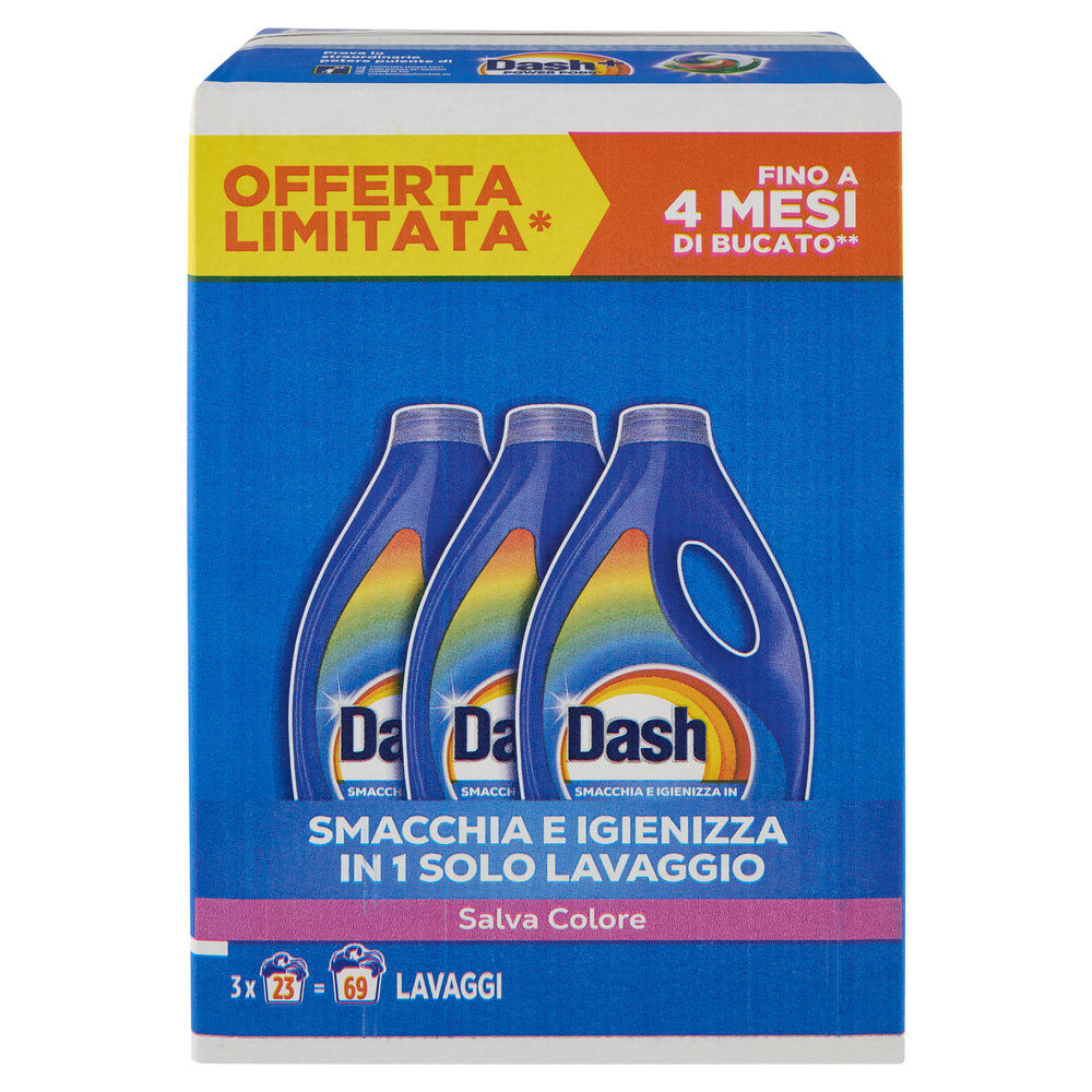 DETERSIVO LAVATRICE LIQUIDO DASH COLORE 3X23LAV L 3,105 - 1