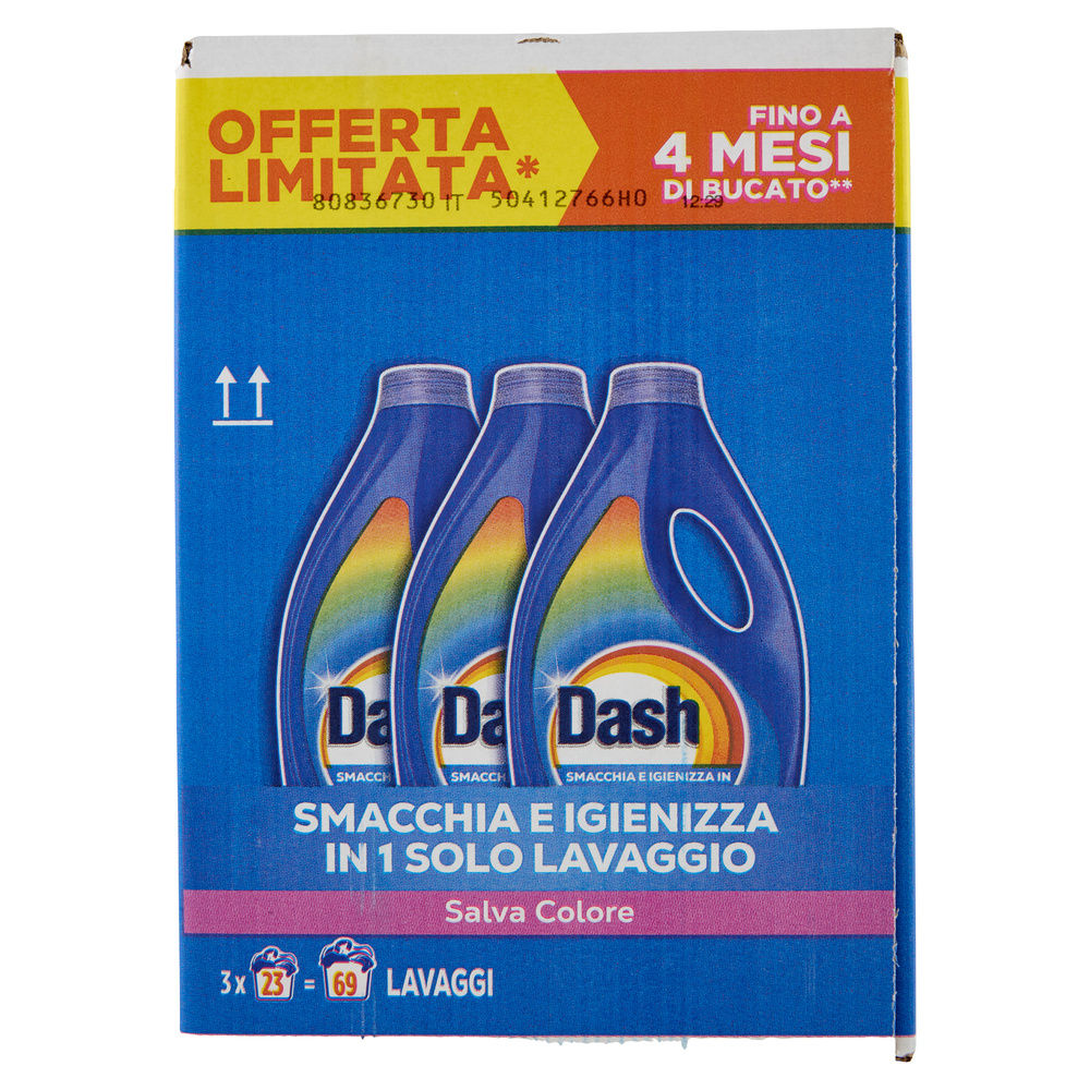 DETERSIVO LAVATRICE LIQUIDO DASH COLORE 3X23LAV L 3,105 - 4