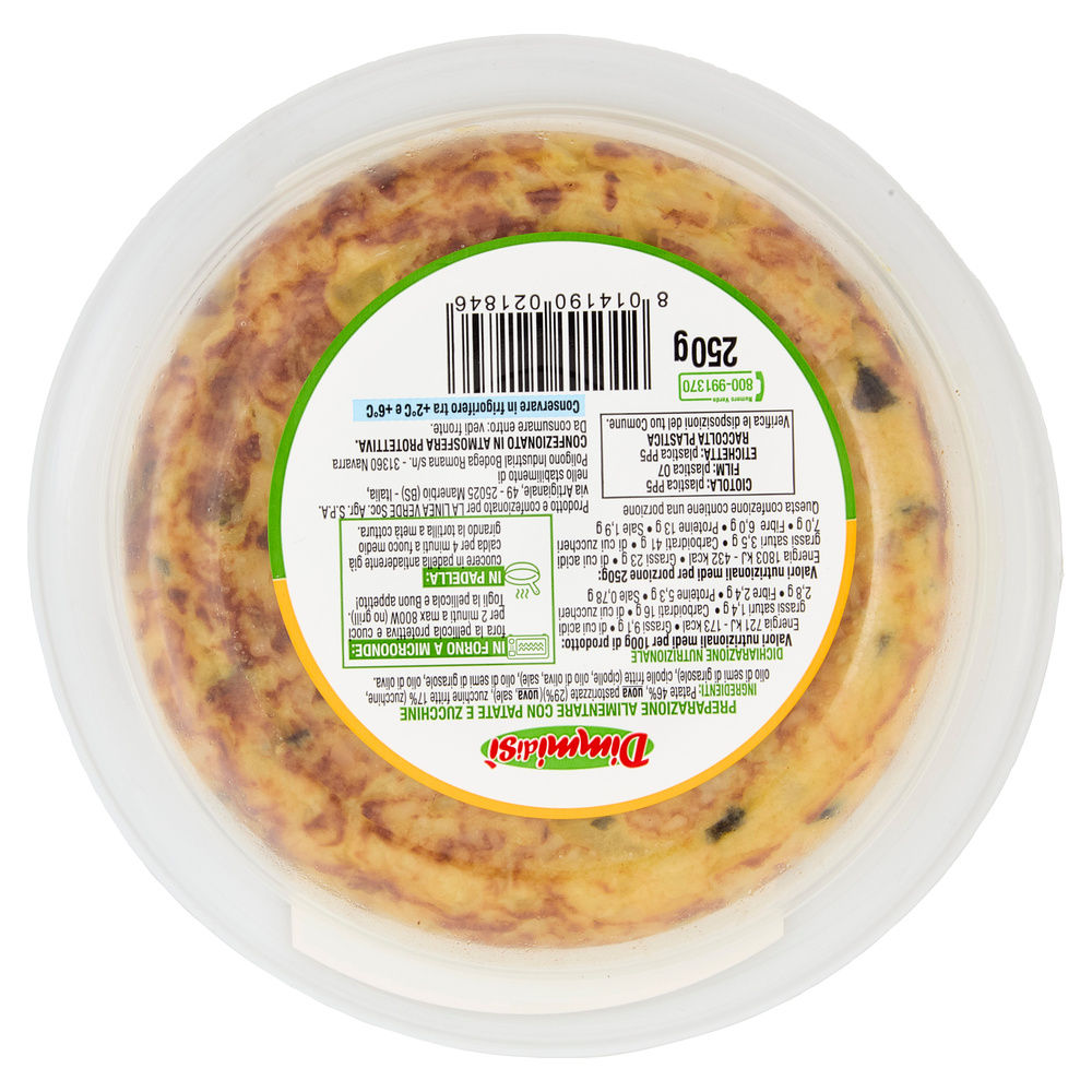 TORTILLA CON ZUCCHINE E PATATE DIMMIDISI' VS G 250 - 1