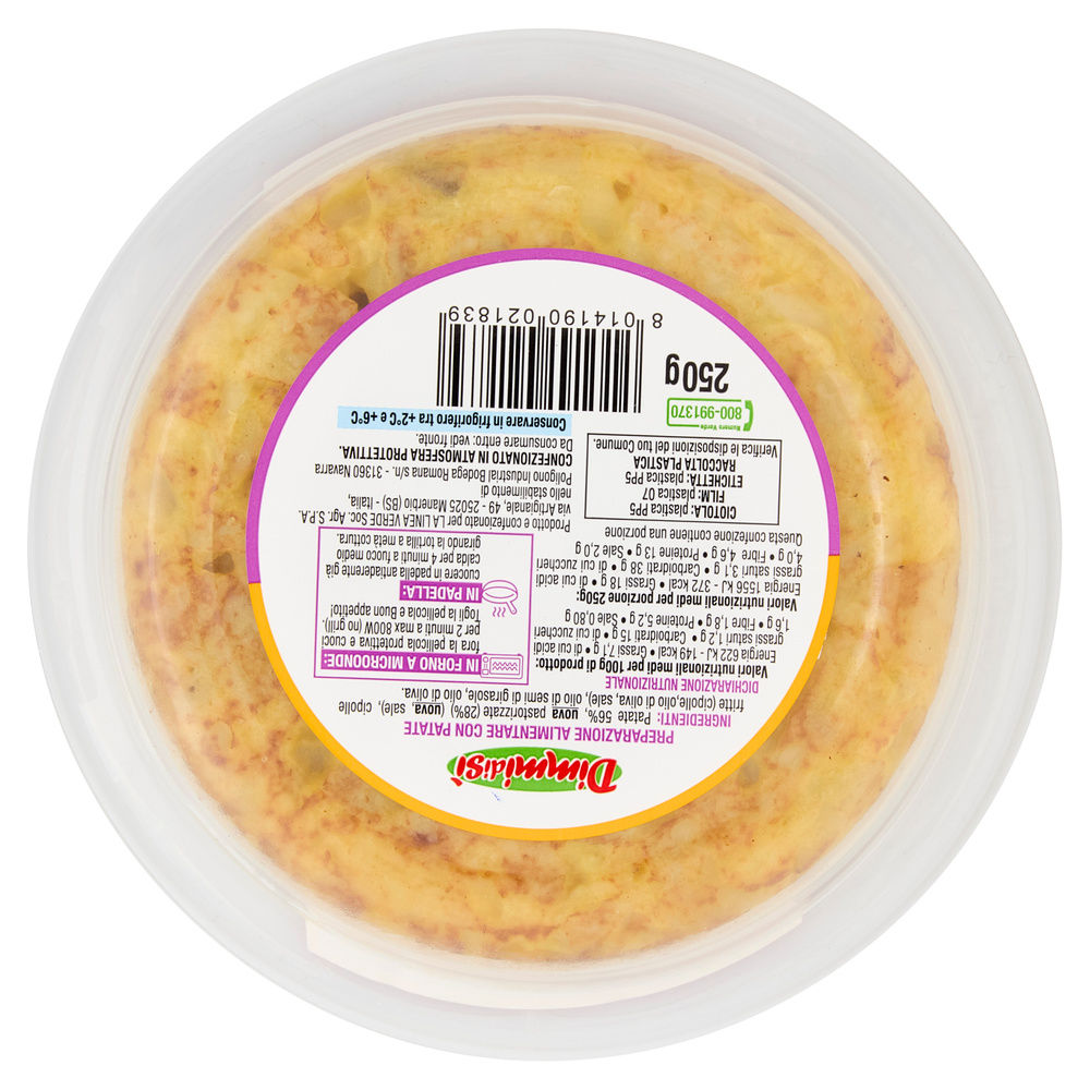 TORTILLA CLASSICA CON PATATE DIMMIDISI' VS G 250 - 4