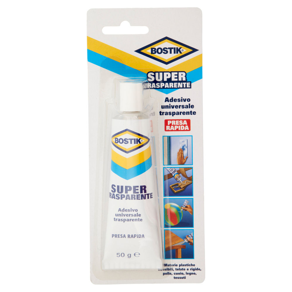 COLLA SUPER TRASPARENTE 50 G BOSTIK ADESIVO A CONTATTO - 6
