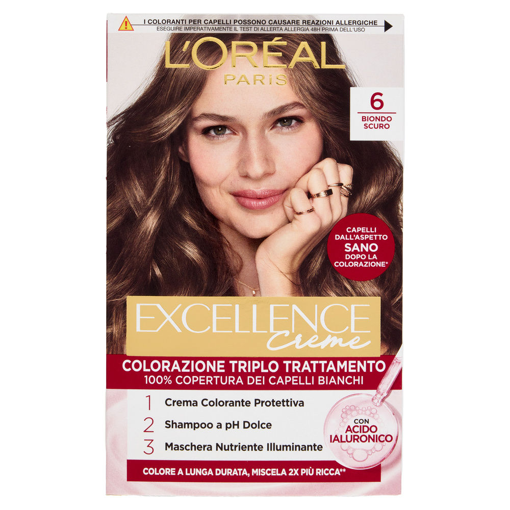 COLORAZIONE L'OREAL EXCELLENCE 6 BIONDO SCURO PZ.1 - 2