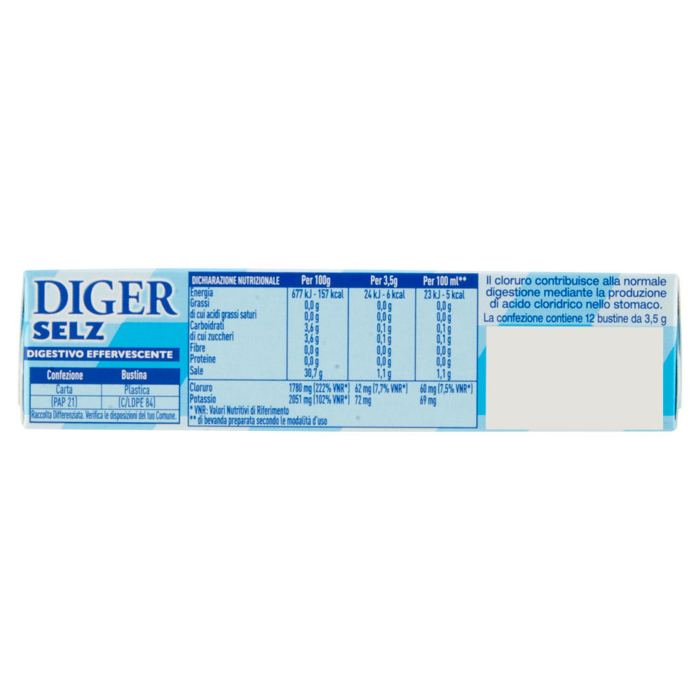DIGESTIVO DIGER SELZ GUSTO CLASSICO DISSETANTE/EFFERVESCENTE X12 BUSTE SC. G 42 - 1