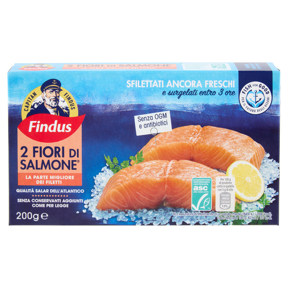 2 FIORI DI SALMONE ASC CAPITAN FINDUS SCATOLA G 200 - 5