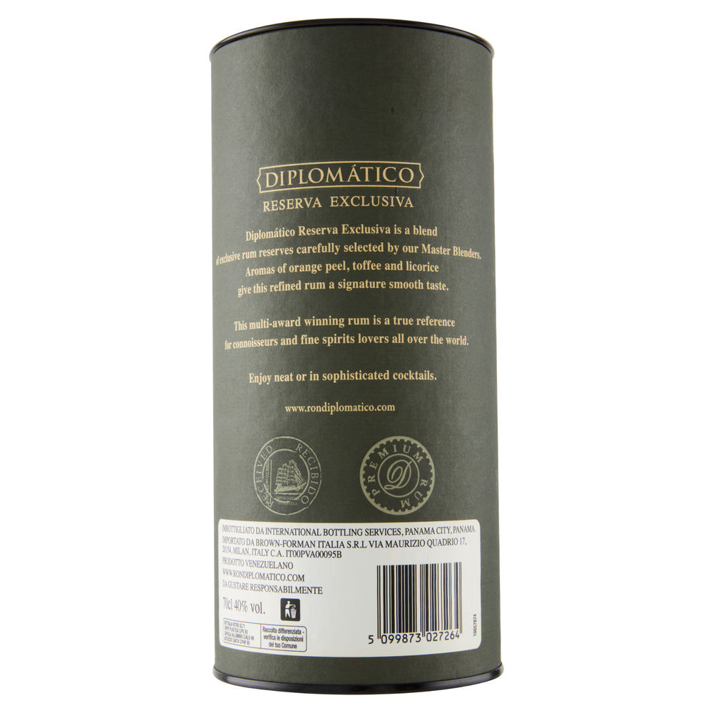RHUM DIPLOMATICO RESERVE EXCLUSIVA 40 GRADI BOTTIGLIA ML 700 - 4