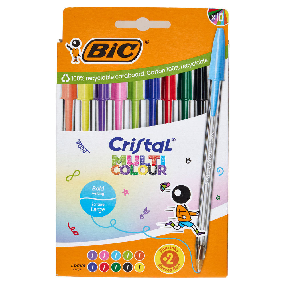 10 PENNE A SFERA BIC CRISTAL MULTICOULOR - 5