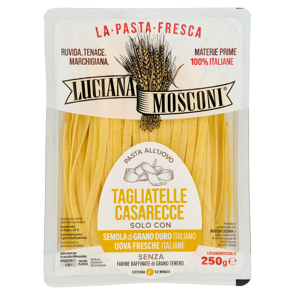 TAGLIATELLE CASARECCE FRESCHE MOSCONI GR250 - 0