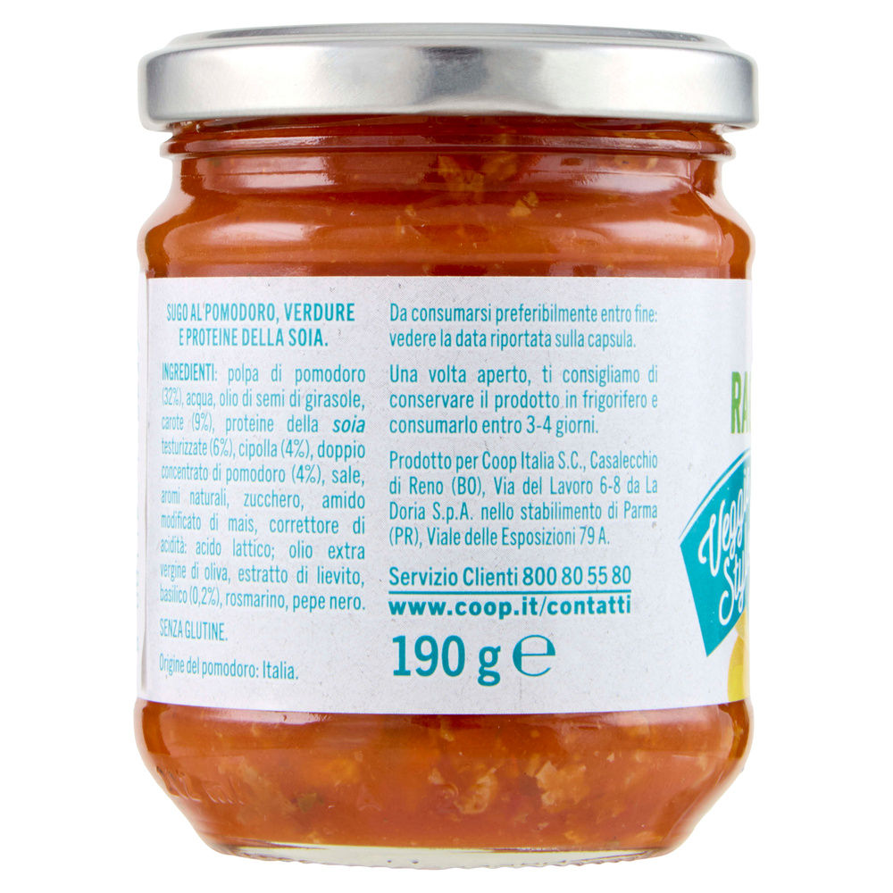 RAGÙ VEGETALE ALLA SOIA VEGGIE STYLE COOP G 190 - 3