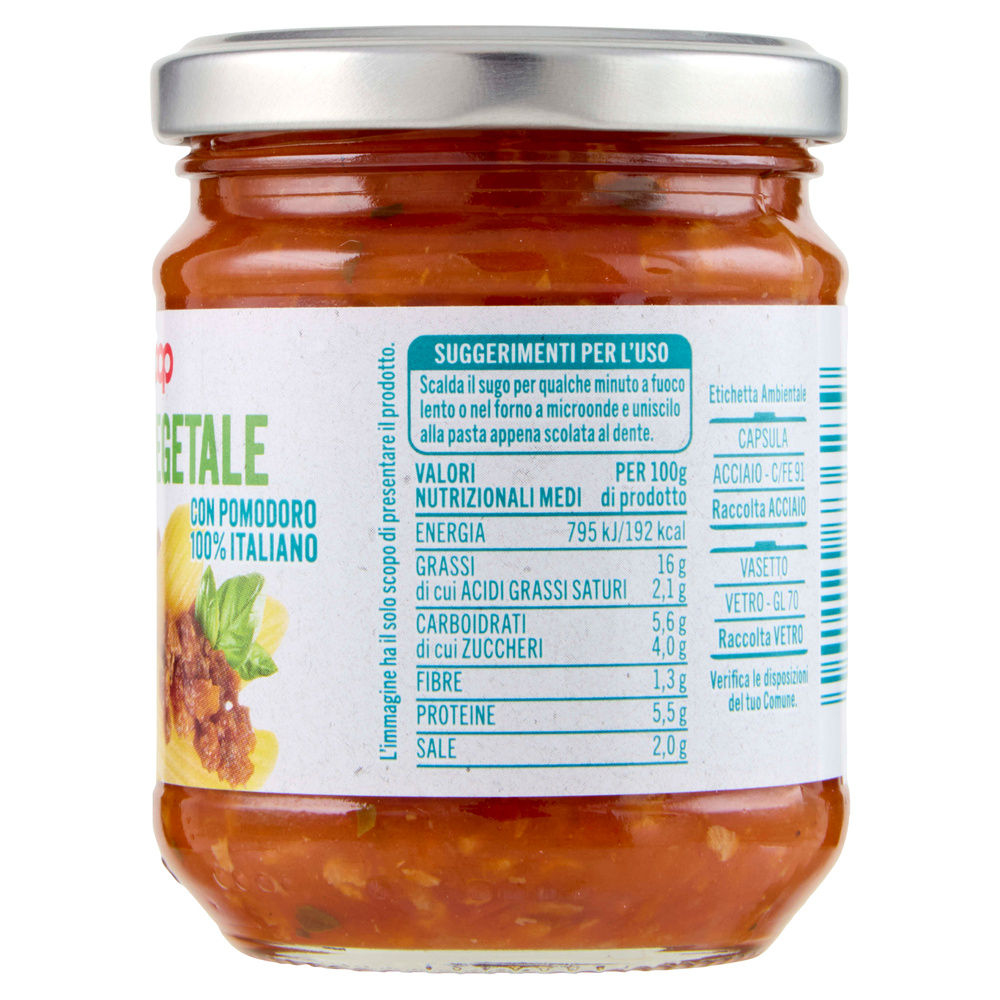 RAGÙ VEGETALE ALLA SOIA VEGGIE STYLE COOP G 190 - 5