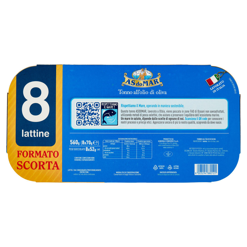 TONNO ALL'OLIO DI OLIVA AS DOMAR G70X8 - 4