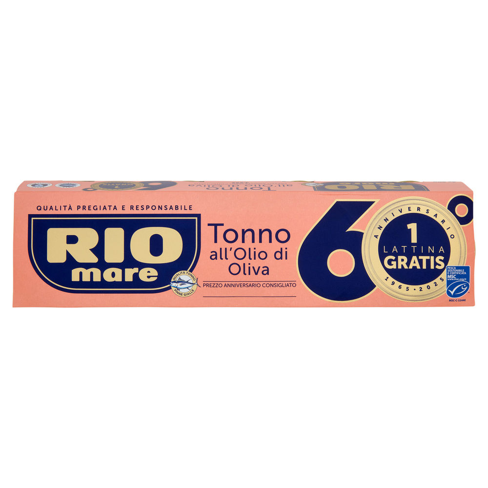 TONNO RIO MARE OLIO OLIVA G 80X3+1 OS - 1