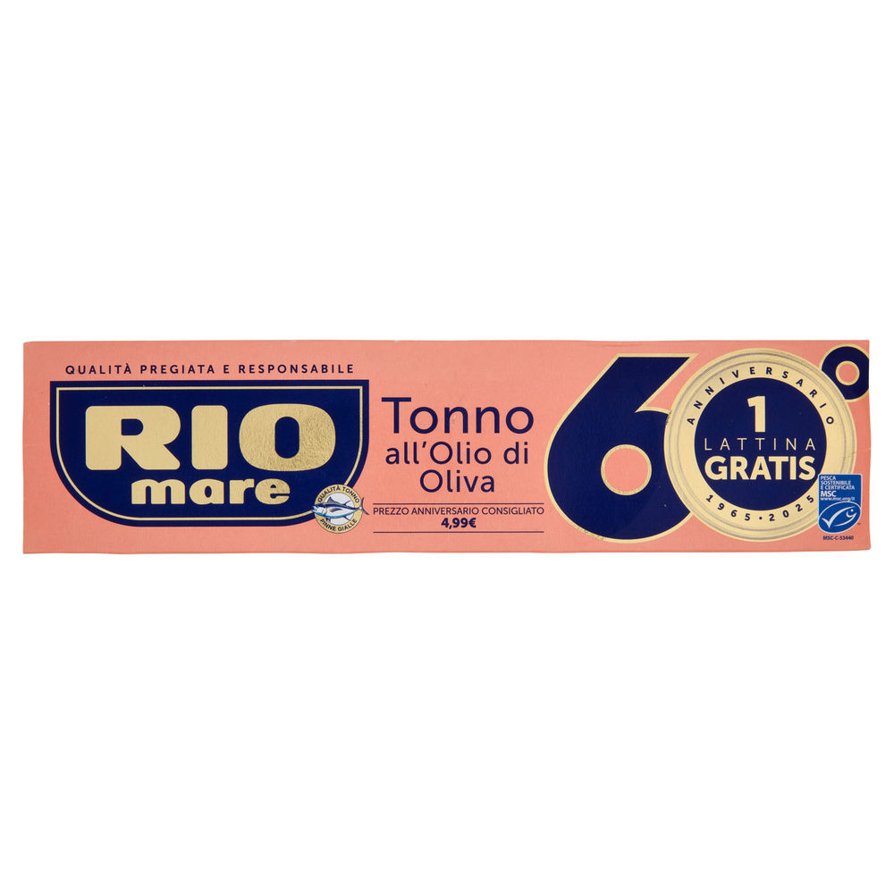TONNO RIO MARE OLIO OLIVA G 80X3+1 OS - 2