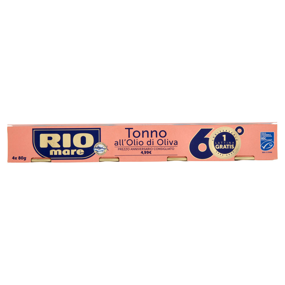 TONNO RIO MARE OLIO OLIVA G 80X3+1 OS - 7