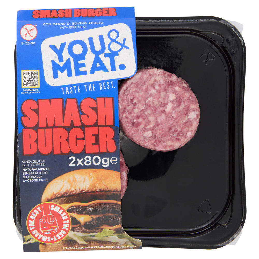BOVINO ADULTO SMASH BURGER 2X80G SKIN YOU&MEAT - 0