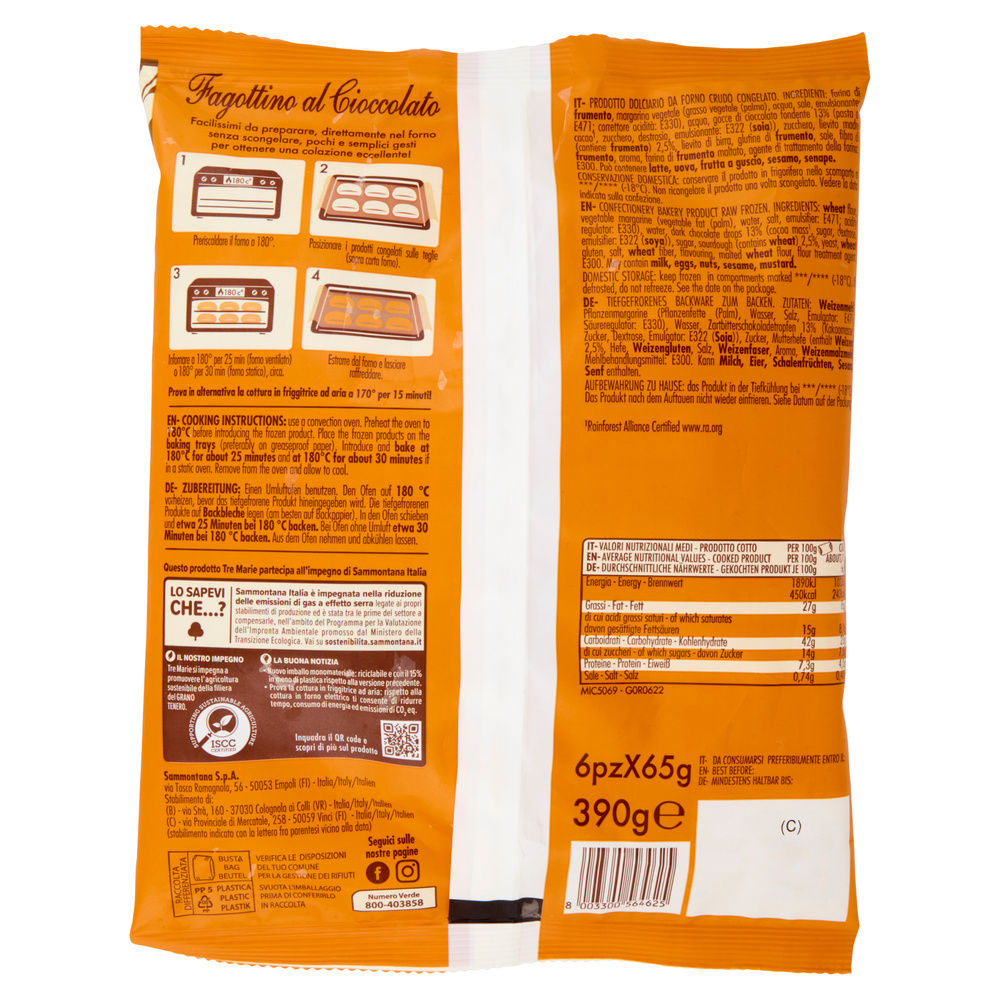 FAGOTTINO CIOCCOLATO TRE MARIE X6 G 390 - 7