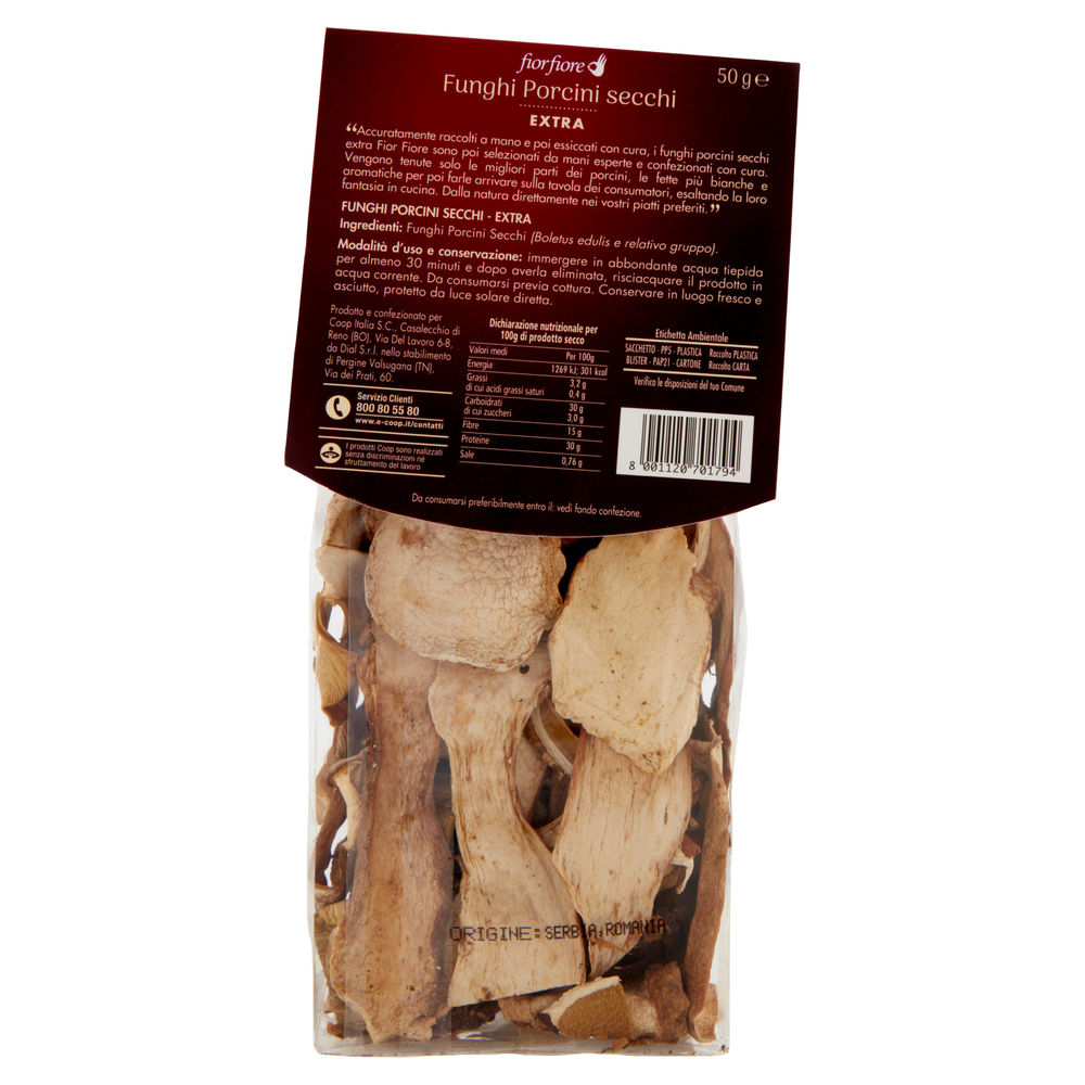 FUNGHI PORCINI SECCHI EXTRA FIOR FIORE COOP ES SH G 50 - 5