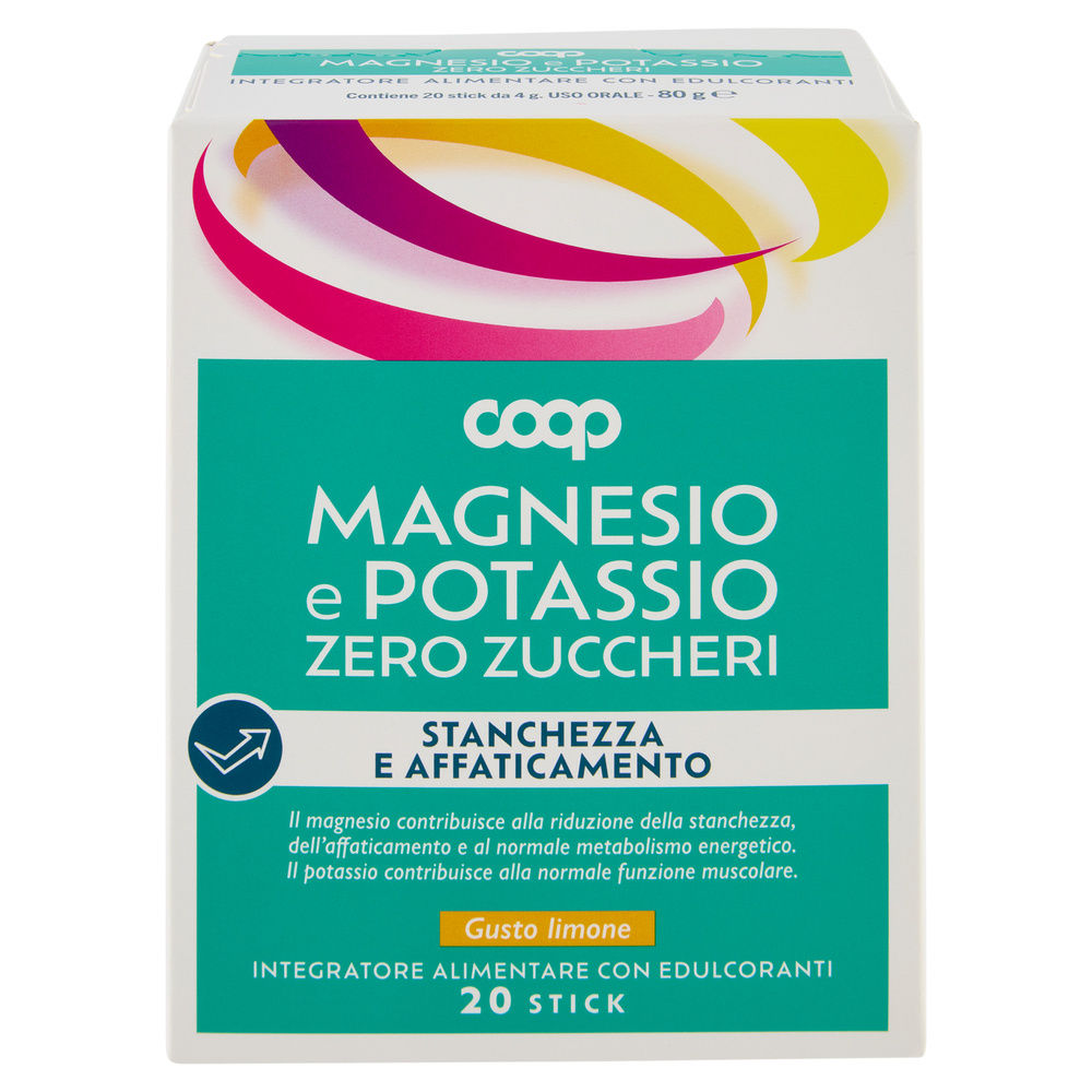 INTEGRATORE MAGNESIO E POTASSIO COOP - 20 STICK DA G 4 G80 - 1