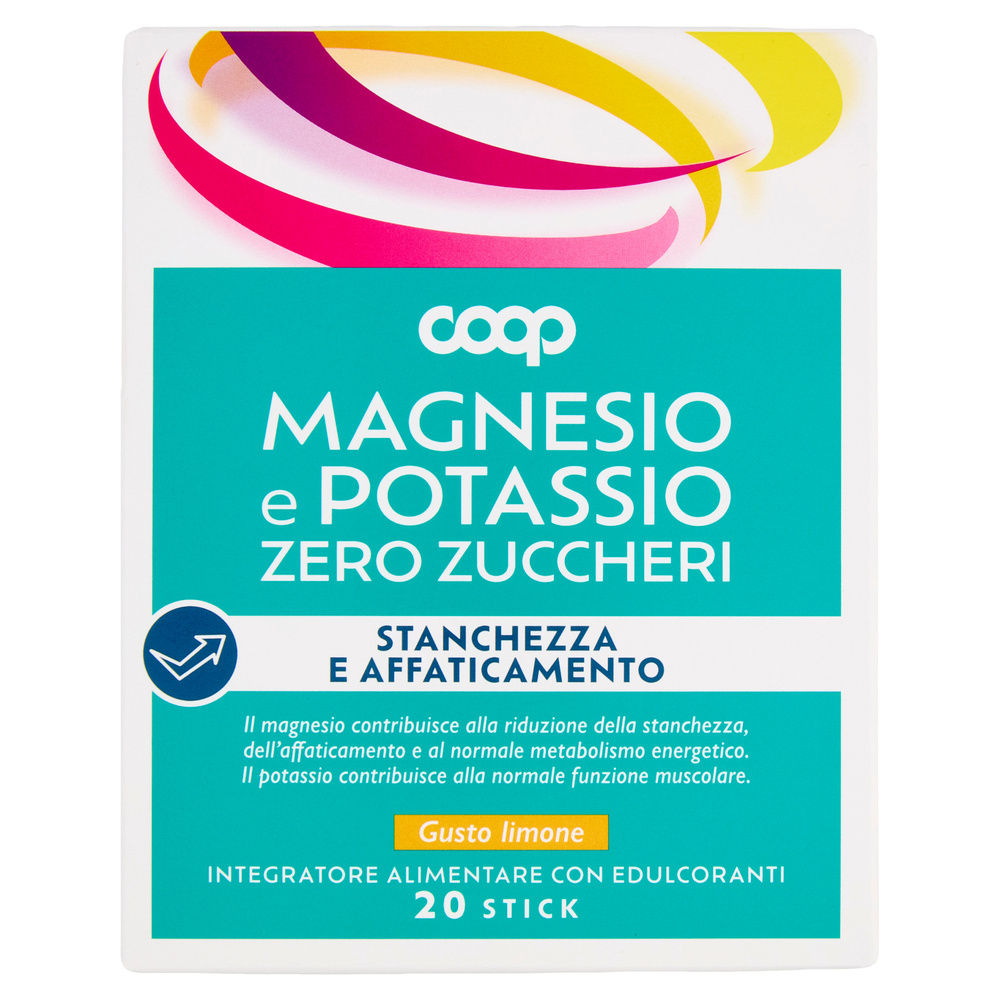 INTEGRATORE MAGNESIO E POTASSIO COOP - 20 STICK DA G 4 G80 - 2