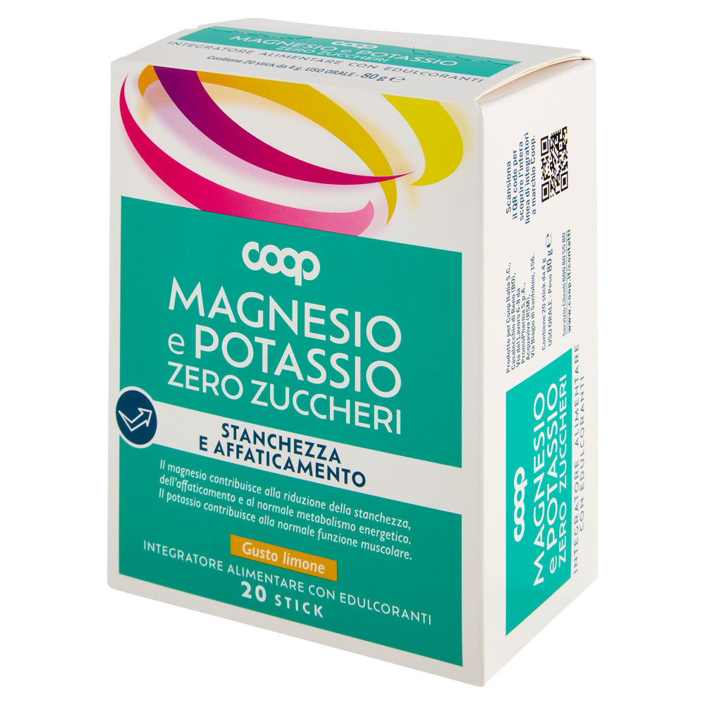 INTEGRATORE MAGNESIO E POTASSIO COOP - 20 STICK DA G 4 G80 - 8