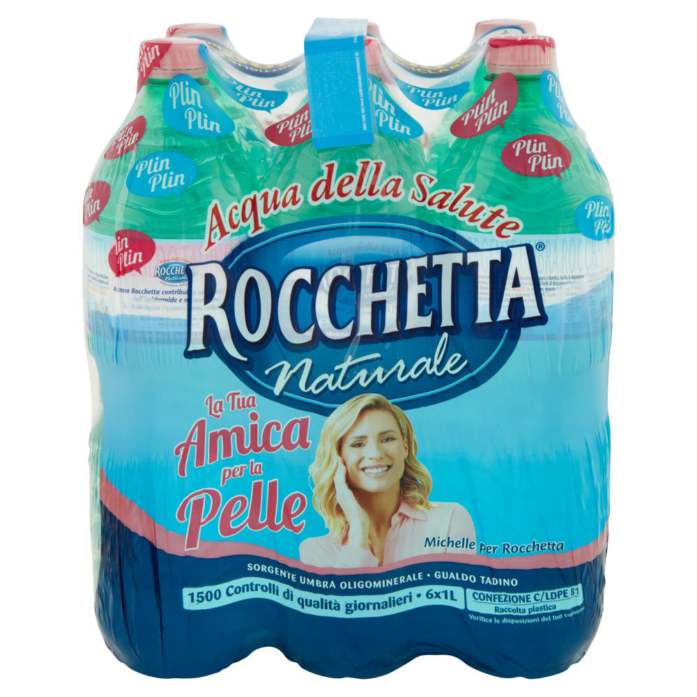 ACQUA MINERALE NATURALE ROCCHETTA CLUSTER LT 1 X 6 - 1