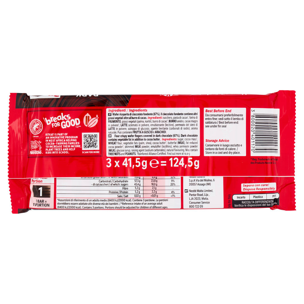 KIT KAT DARK TRIO NESTLÈ G124,5 - 3