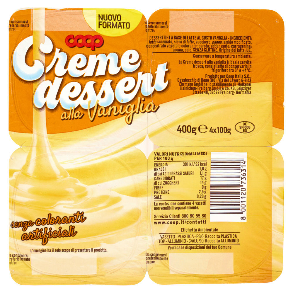 CRÉME DESSERT VANIGLIA COOP G 100X4 - 2