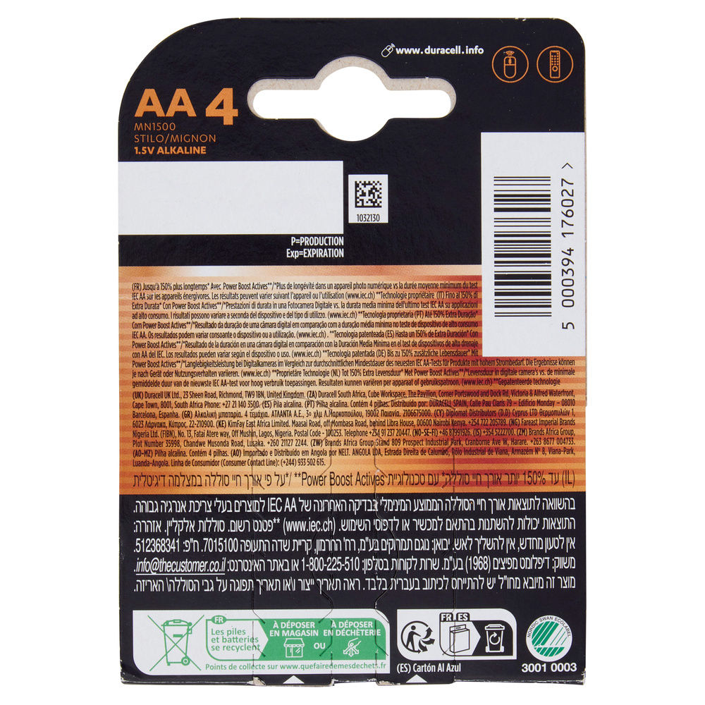 PLUS POWERBOOST AA STILO 4 PILE - 4