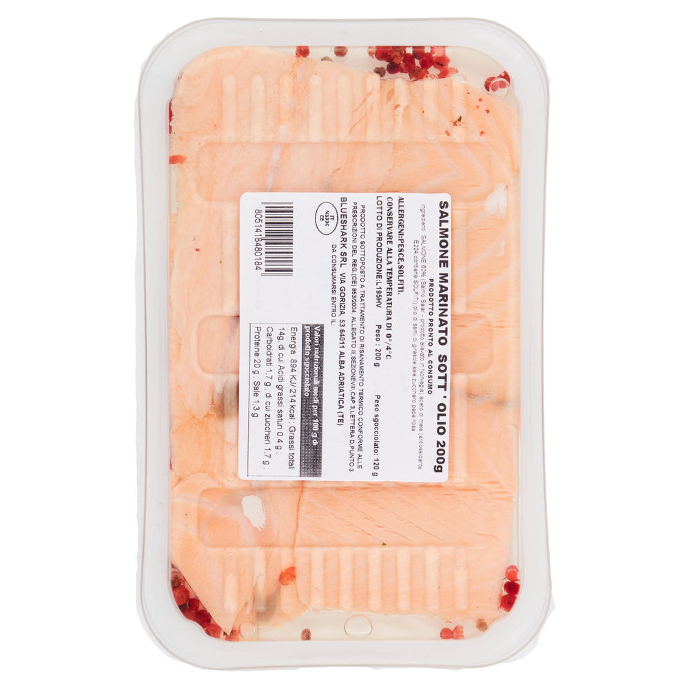 SALMONE MARINATO BLUESHARK PF 200 G VASCHETTA - 5
