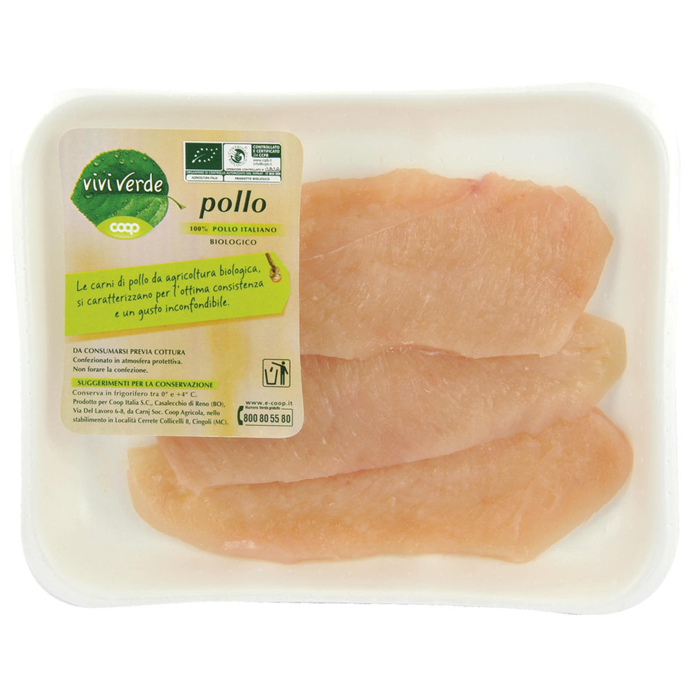 POLLO BIOLOGICO PETTO A FETTE ATP 300 G CA VIVI VERDE - 1