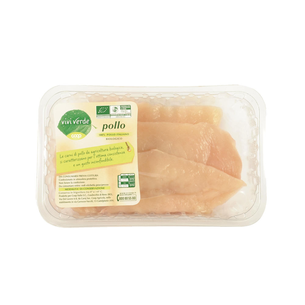 Pollo biologico petto a fette atp 300 g ca vivi verde