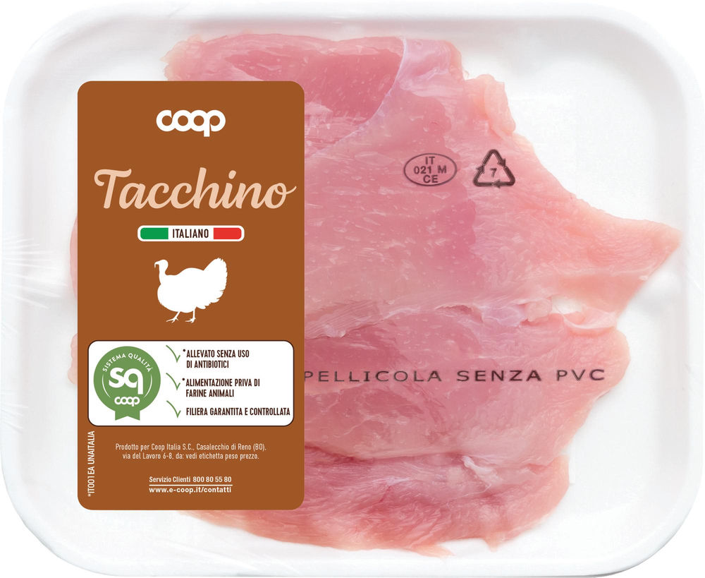 TACCHINO FESA A FETTE FEMMINA SENZA USO DI ANTIBIOTICI CF 250 G CA SQ - 0