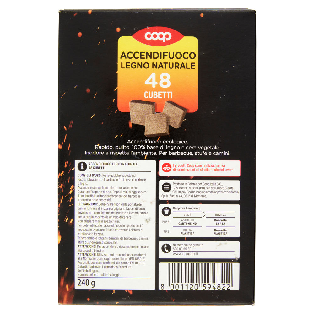 ACCENDIFUOCO VIVIVERDE COOP 48 CUBETTI FSC MIX - 4
