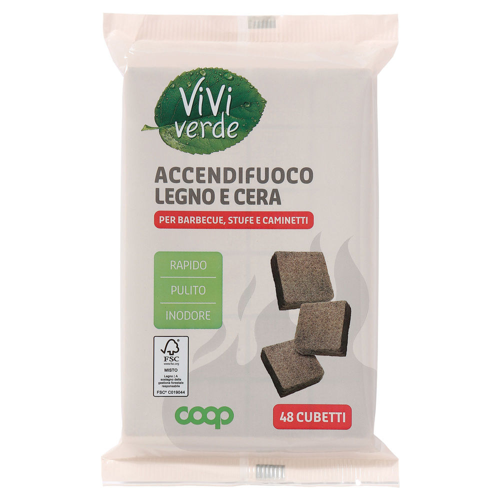 ACCENDIFUOCO VIVIVERDE COOP 48 CUBETTI FSC MIX - 2