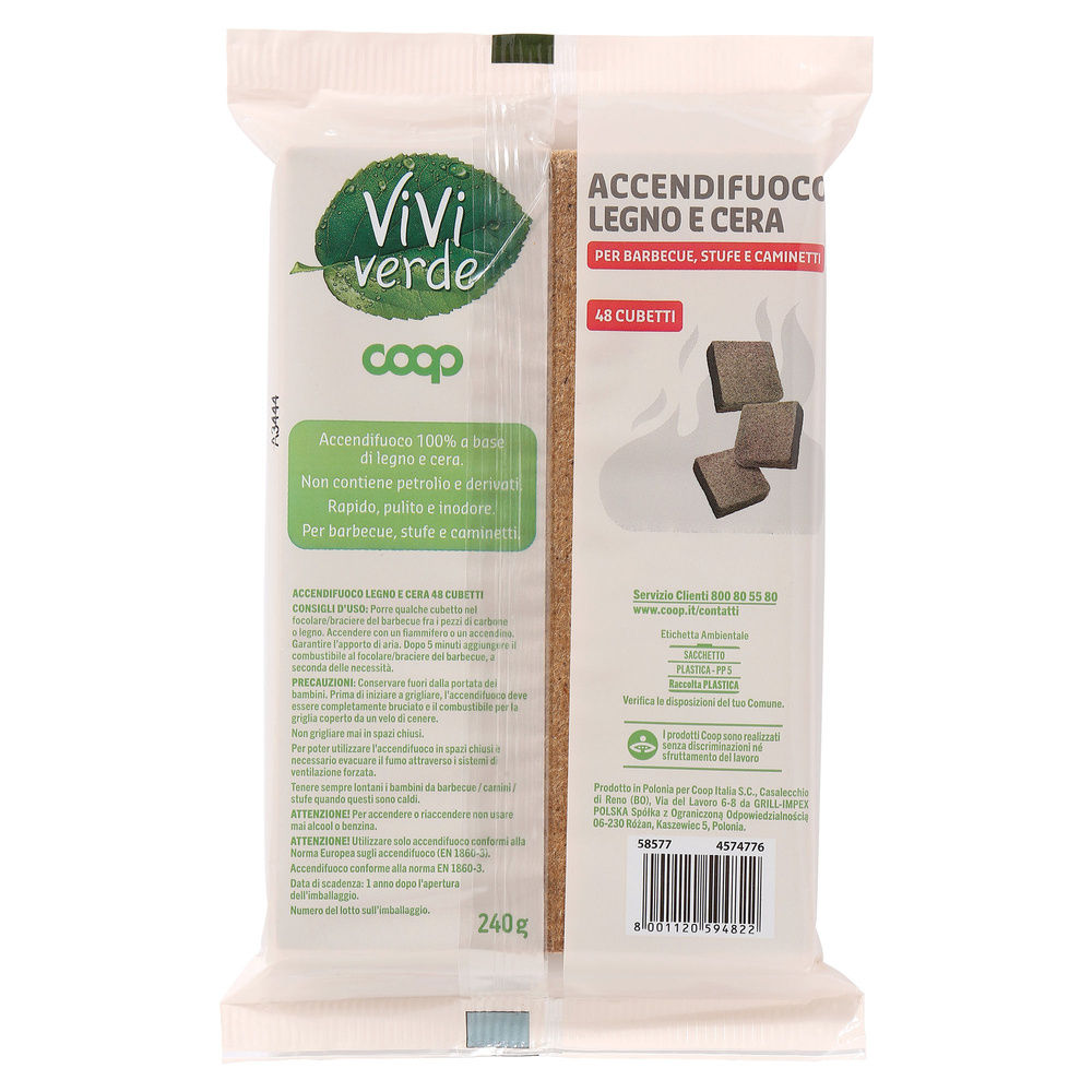 ACCENDIFUOCO VIVIVERDE COOP 48 CUBETTI FSC MIX - 0