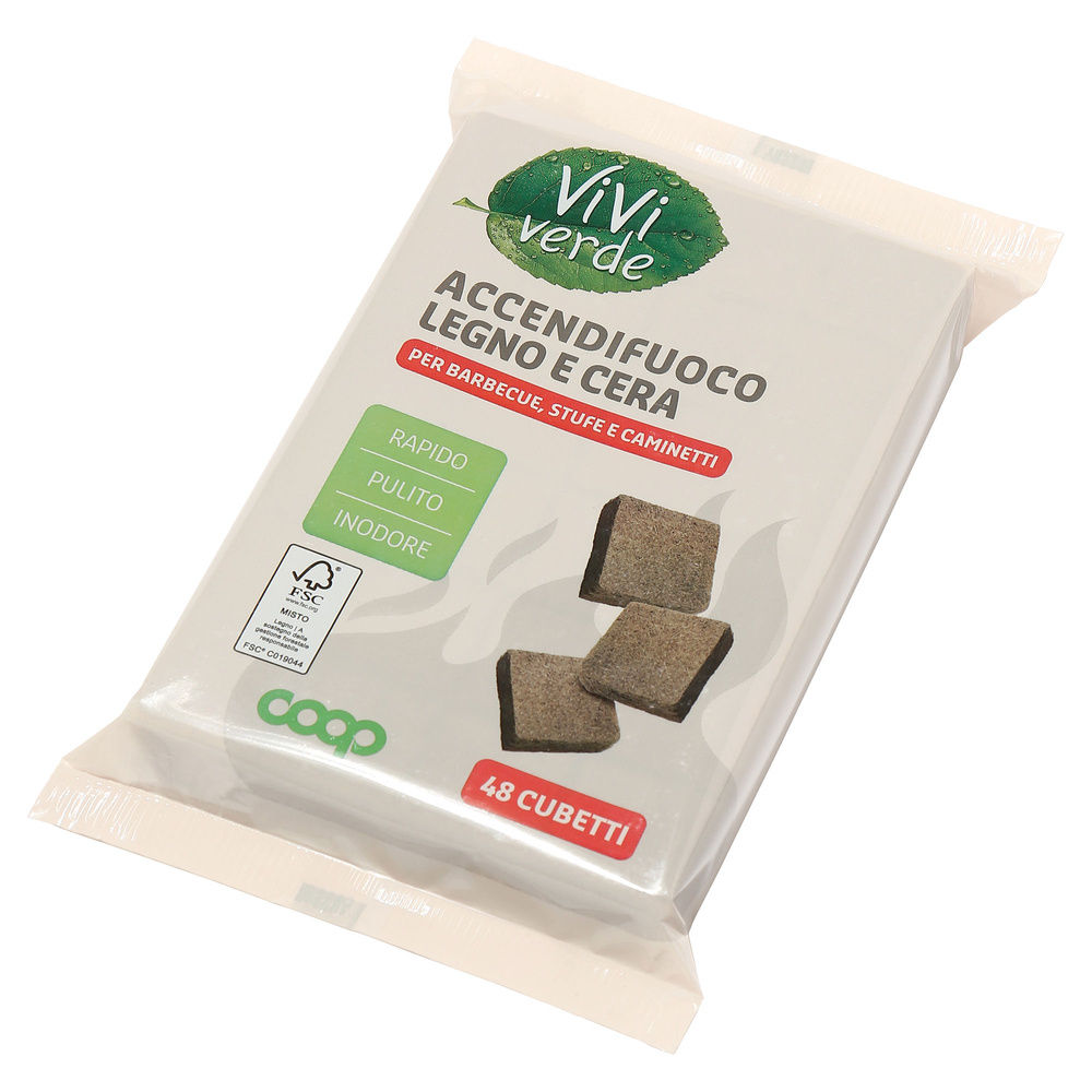 ACCENDIFUOCO VIVIVERDE COOP 48 CUBETTI FSC MIX - 1